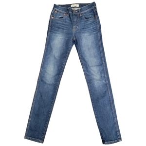 Madewell 9 Inch High Riser Waist Skinny Blue Jeans 24